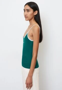 Marc O'Polo DENIM SPAGHETTITRÄGER MIT STRUKTUR AUS ORGANIC C - Bluse - Green -Alltags Mode 997f660a4c884a1f84886fc7ddc6b684