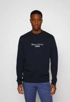 Marc O'Polo DENIM LONG SLEEVE LOGO PRINT ARTWORK - Sweatshirt - True Navy