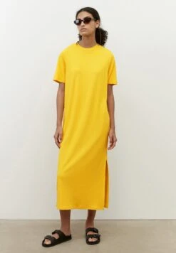 Marc O'Polo DENIM SHORTSLEEVE ROUNDNECK SLITS AT SIDESEAMS - Strickkleid - Cream Gold -Alltags Mode 9beaf764d7af4c7ba8daacb713fa16ca 1