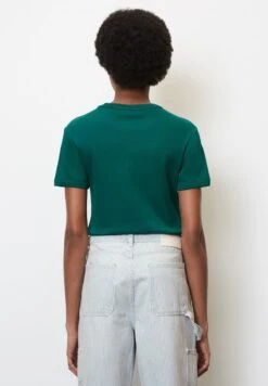 Marc O'Polo DENIM RUNDHALS MIT STRUKTUR AUS - T-Shirt Basic - Green -Alltags Mode 9e03c48c5cd6467385a22a53451e256c