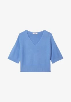 Marc O'Polo DENIM MIT V-AUSSCHNITT - Strickpullover - Soft Sky Blue -Alltags Mode 9e0a8cd3470c4e7a9b11baacf0309420