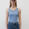 Marc O'Polo DENIM MIT FEINER - Top - Soft Sky Blue
