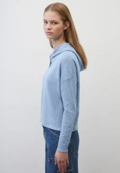 Marc O'Polo DENIM CROPPED AUS SOFTEM - Kapuzenpullover - Soft Sky Blue -Alltags Mode ad830dee36b44dfe9861d087d4c90588