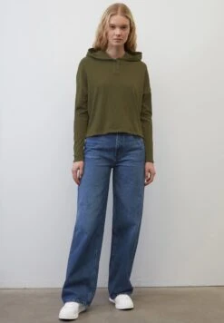Marc O'Polo DENIM WIDE CROPPED - Kapuzenpullover - Dakota Shadow -Alltags Mode b63a7c0002ee489d805ecd129ab34841