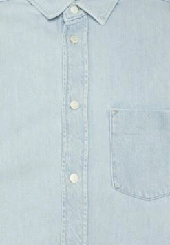 Marc O'Polo DENIM OVERSHIRT LONGSLEEVE COLLAR PATCH POCKET - Kurzmantel - Fresh Bleached Cobalt Blue -Alltags Mode b99583e8c89c4f6e8c7e5d83327c5bc1