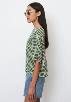 Marc O'Polo DENIM SHORT SLEEVE - Bluse - Multi Blue -Alltags Mode c593fa03458b45139244e8aa9945d3f6