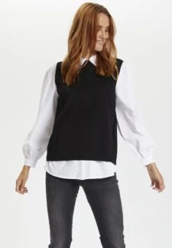 Marc O'Polo DENIM VEST WITH V NECK - Strickpullover - Light Shadow Melange -Alltags Mode c7893f3ca5de4ebfaf058137b4b454b9