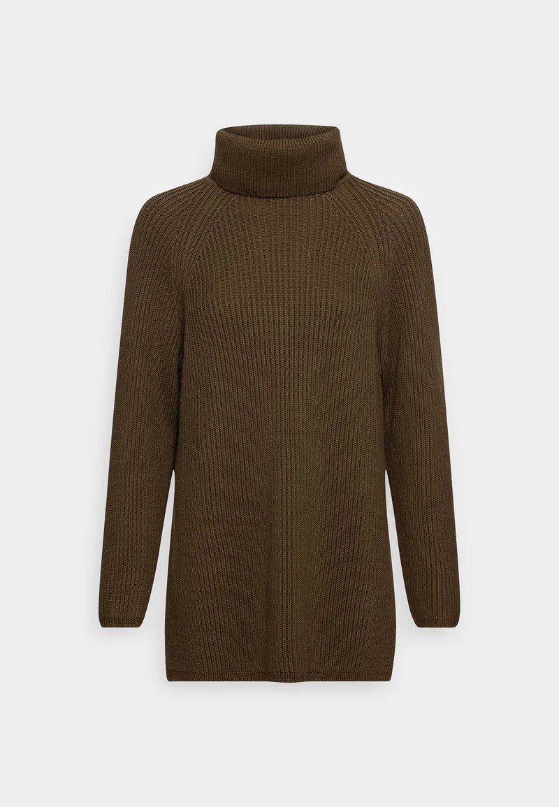 Marc O'Polo DENIM LONG WITH MOCK NECK AND RAGLAN SLEEVE - Strickpullover - Burnished Logs 1 Marc O'Polo DENIM LONG WITH MOCK NECK AND RAGLAN SLEEVE - Strickpullover - Burnished Logs