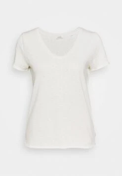 Marc O'Polo DENIM SHORT SLEEVE V NECK - T-Shirt Basic - Grey Melange -Alltags Mode cbbcceb796ab416b99d07343967c00c1