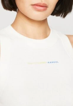 Marc O'Polo DENIM SLEEVELESS CHEST PRINT - Top - Egg White -Alltags Mode cccbb7568a7f4ff29302b2646b7a8d04