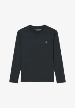 Marc O'Polo DENIM LONG SLEEVE CHEST POCKET - Langarmshirt - Black -Alltags Mode d93b7bdcb7dd40b9b711e951fa877fe8