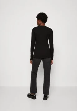 Marc O'Polo DENIM CREWNECK - Langarmshirt - Black -Alltags Mode e49559b7ad2240969c0a9cee169b90fc