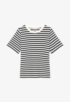 Marc O'Polo DENIM RINGEL- AUS GARNGEFÄRBTEM SLUB-JE - T-Shirt Print - Multi Navy Teal -Alltags Mode f514c13093e143ecb91fde153877d793