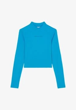 Marc O'Polo DENIM LONG SLEEVE STAND UP COLLAR SLIM FIT CROPPED - Langarmshirt - Crystal Seas