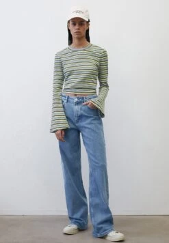 Marc O'Polo DENIM GESTREIFTES LONGSLEEVE MIT TROMPETENÄRMELN AUS - Langarmshirt - Multi Dakota Shadow -Alltags Mode fbbcf2d568ac4738be1be45aafc85c79