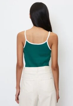 Marc O'Polo DENIM SPAGHETTITRÄGER MIT STRUKTUR AUS ORGANIC C - Bluse - Green -Alltags Mode fc40d7a4f8ed43d4b09f38c1d97b959d