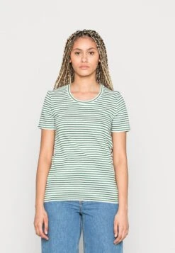 Marc O'Polo DENIM SHORT SLEEVE FINE DYE STRIPE - T-Shirt Print - Multi/tender Buds -Alltags Mode fd370a17cc454579bb60b14c56a60341 1