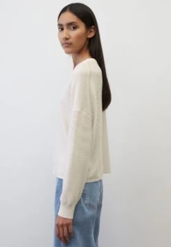 Marc O'Polo DENIM RUNDHALS RELAXED - Strickpullover - Scandinavian White -Alltags Mode fdbc4fd1fcf94835a440a781b4db51f5